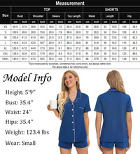 Load image into Gallery viewer, SWOMOG Womens Button Down Pajamas Set Short Sleeve Sleepwear Bride Soft Pj Lounge Sets XS-3XL