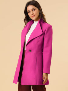 Women's Classic Stand Collar Long Sleeve Winter Belted Long Coat