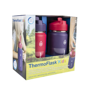 ThermoFlask 14/16/24/40 oz Double Wall Vacuum Insulated Stainless Steel 2-Pack of Water Bottles