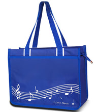 Load image into Gallery viewer, Piano Key Musical Note Tote Bag,Music Shoulder Handbag,Waterproof Nylon Cloth Womens Reusable Shopping Bags