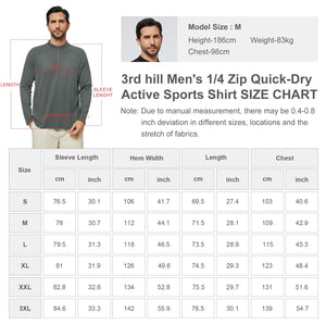 Mens Quarter Zip Pullover Shirt Long Sleeve Golf Sweatshirt Mock Neck 1/4 Zipper Athletic Workout Running Polo Tops