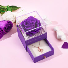 Load image into Gallery viewer, Valentines Day, Birthday Gifts Preserved Real Rose with Necklace Eternal Roses Forever Flowers Gifts