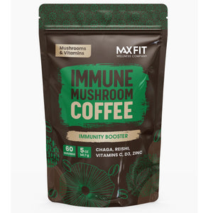 Mushroom Coffee Organic (60 Servings) 10 Mushrooms (Lion’s Mane, Cordyceps, Turkey Tail & Other) Mixed With Gourmet Arabica Instant Immune Boosting Coffee for Focus & Gut Health Support