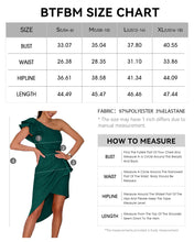 Load image into Gallery viewer, BTFBM Women 2024 Summer Fashion Elegant One Shoulder Cocktail Dress Ruffle Sleeve Wrap Ruched Bodycon Short Party Dresses