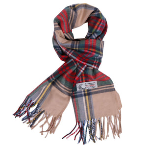 Herringbone Houndstooth Checked Pattern Cashmere Feel Classic Soft Luxurious Unisex Winter Scarf