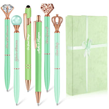 Load image into Gallery viewer, 6 Pcs Fancy Pens for Women, Crystal Diamond Pen for Journaling Pretty Glitter Ballpoint with Box Inspirational Gifts for Women