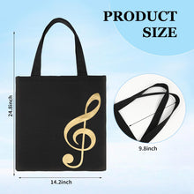 Load image into Gallery viewer, Music Notes Tote Bag,Canvas Music Handbag,Music Bag for Class,Reusable Shopping Bags,Music Gifts for Women