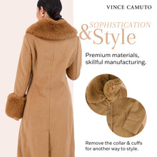 Load image into Gallery viewer, Vince Camuto Winter Coats, Women Single-Breasted Fur Collar Cuffed Womens Jacket