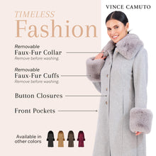 Load image into Gallery viewer, Vince Camuto Winter Coats, Women Single-Breasted Fur Collar Cuffed Womens Jacket