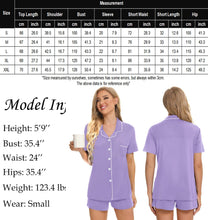 Load image into Gallery viewer, SWOMOG Womens Button Down Pajamas Set Short Sleeve Sleepwear Bride Soft Pj Lounge Sets XS-3XL