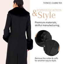 Load image into Gallery viewer, Vince Camuto Winter Coats, Women Single-Breasted Fur Collar Cuffed Womens Jacket