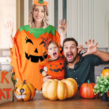 Load image into Gallery viewer, 3 PCS Pumpkin Costume for Women,Halloween Pumpkin Poncho for Adults,Halloween Costume for Women with Accessories