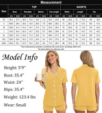 Load image into Gallery viewer, SWOMOG Womens Button Down Pajamas Set Short Sleeve Sleepwear Bride Soft Pj Lounge Sets XS-3XL