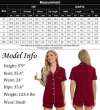 Load image into Gallery viewer, SWOMOG Womens Button Down Pajamas Set Short Sleeve Sleepwear Bride Soft Pj Lounge Sets XS-3XL