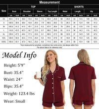 Load image into Gallery viewer, SWOMOG Womens Button Down Pajamas Set Short Sleeve Sleepwear Bride Soft Pj Lounge Sets XS-3XL