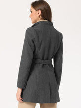 Load image into Gallery viewer, Women&#39;s Classic Stand Collar Long Sleeve Winter Belted Long Coat