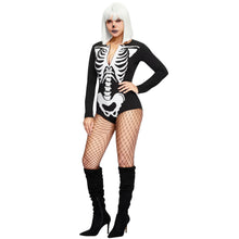 Load image into Gallery viewer, Spooktacular Creations Women Skeleton Costume, Scary Halloween Costumes Woman, Skeleton Bodysuit for Women