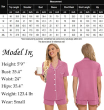 Load image into Gallery viewer, SWOMOG Womens Button Down Pajamas Set Short Sleeve Sleepwear Bride Soft Pj Lounge Sets XS-3XL