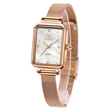 Load image into Gallery viewer, Women&#39;s Casual Watch, Rose Gold Tone Mesh Bracelet Stainless Steel Square Dress Watches for Women, Fashion Business Analog Quartz Ladies Small Wrist Watch