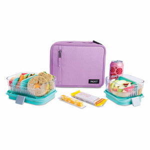 PackIt Freezable Classic Lunch Box, Black, Built with EcoFreeze® Technology, Collapsible, Reusable, Zip Closure With Zip Front Pocket and Buckle Handle, Designed for Fresh Lunches