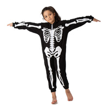 Load image into Gallery viewer, Spooktacular Creations Halloween Unisex Skeleton Costume Pajama Kids Skeleton Jumpsuit Dress Up Party Skeleton Hoodie Cosplay