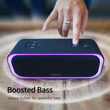 Load image into Gallery viewer, DOSS Bluetooth Speaker, SoundBox Pro Wireless Speaker with 20W Stereo Sound, Active Extra Bass, Bluetooth5.0, IPX6 Waterproof, Wireless Stereo Pairing, Multi-Colors Lights, 20Hrs Playtime