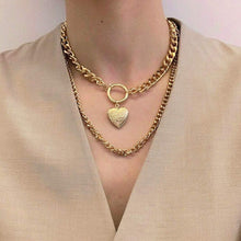 Load image into Gallery viewer, Punk Chain Chunky Necklaces for women Multilayer Collar Necklace Gold in 9 Different Styles