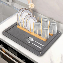 Load image into Gallery viewer, Water Absorbing Stone Tray for Sink, Bathroom Sink Organizer, Quick Drying Stone Tray, Instant Dry Sink Organizer for Kitchen Bathroom Countertop