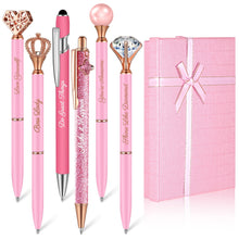 Load image into Gallery viewer, 6 Pcs Fancy Pens for Women, Crystal Diamond Pen for Journaling Pretty Glitter Ballpoint with Box Inspirational Gifts for Women