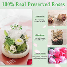 Load image into Gallery viewer, Valentine&#39;s Day Gifts for Her, Preserved Real Flowers Eternal Rose in Glass Dome, Forever Flowers for Delivery