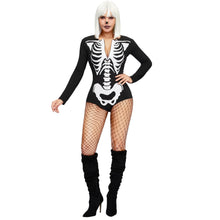 Load image into Gallery viewer, Spooktacular Creations Women Skeleton Costume, Scary Halloween Costumes Woman, Skeleton Bodysuit for Women