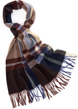 Load image into Gallery viewer, Men&#39;s Winter Scarf Warm Long Plaid Classic Tassel Scarf for Women