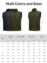 Load image into Gallery viewer, Men&#39;s Lightweight Golf Softshell Vest Outerwear Full Zip Fleece Lined Windproof Sleeveless Jacket for Hiking Running