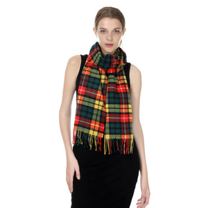 Herringbone Houndstooth Checked Pattern Cashmere Feel Classic Soft Luxurious Unisex Winter Scarf