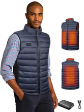 Load image into Gallery viewer, Loowoko Heated Vest for Men with Battery Pack Included, Rechargeable Heated Jacket Coat Electric Heating Vests for Winter