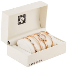 Load image into Gallery viewer, Anne Klein Women&#39;s Premium Crystal Accented Bangle Watch and Bracelet Set, AK/2238