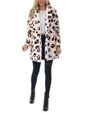 Load image into Gallery viewer, Omoone Women&#39;s Faux Fur Jackets Autumn Winter Leopard Coats Loose Fur Coat with Pockets