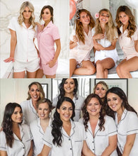 Load image into Gallery viewer, SWOMOG Womens Button Down Pajamas Set Short Sleeve Sleepwear Bride Soft Pj Lounge Sets XS-3XL