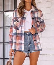 Load image into Gallery viewer, AUTOMET Womens Fall Outfits Fashion Clothes Shackets Flannel Plaid Button Down Long Sleeve Shirts Jackets 2024