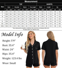 Load image into Gallery viewer, SWOMOG Womens Button Down Pajamas Set Short Sleeve Sleepwear Bride Soft Pj Lounge Sets XS-3XL