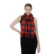 Load image into Gallery viewer, Herringbone Houndstooth Checked Pattern Cashmere Feel Classic Soft Luxurious Unisex Winter Scarf