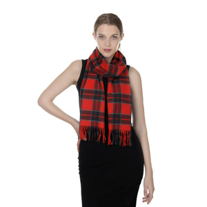 Herringbone Houndstooth Checked Pattern Cashmere Feel Classic Soft Luxurious Unisex Winter Scarf