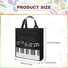 Load image into Gallery viewer, Cunno 4 Pcs Small Piano Music Bag Piano Keys Handbag Reusable Tote Bag Shoulder Shopping Bag Book Bag Tote for Music Lovers Gifts