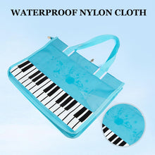 Load image into Gallery viewer, Piano Key Musical Note Tote Bag,Music Shoulder Handbag,Waterproof Nylon Cloth Womens Reusable Shopping Bags