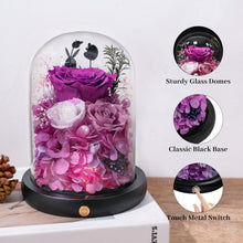 Load image into Gallery viewer, Valentine&#39;s Day Gifts for Her, Preserved Real Flowers Eternal Rose in Glass Dome, Forever Flowers for Delivery