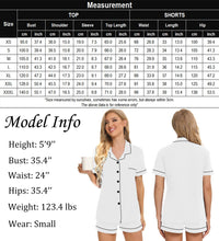 Load image into Gallery viewer, SWOMOG Womens Button Down Pajamas Set Short Sleeve Sleepwear Bride Soft Pj Lounge Sets XS-3XL