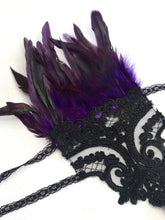 Load image into Gallery viewer, HOMELEX Women Black Lace Feather Gloves Witch Angel Costume Accessories Swan Wings Wrist Bands