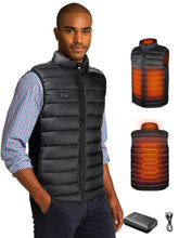 Load image into Gallery viewer, Loowoko Heated Vest for Men with Battery Pack Included, Rechargeable Heated Jacket Coat Electric Heating Vests for Winter