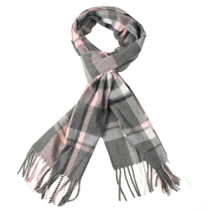 Herringbone Houndstooth Checked Pattern Cashmere Feel Classic Soft Luxurious Unisex Winter Scarf