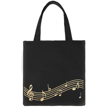 Load image into Gallery viewer, Music Notes Tote Bag,Canvas Music Handbag,Music Bag for Class,Reusable Shopping Bags,Music Gifts for Women